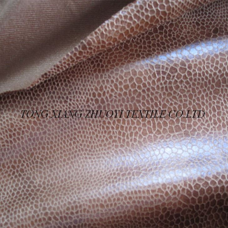 Knitted Faux Leather Suede Fabric